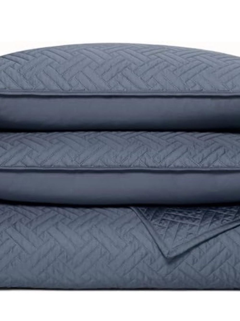 BOLL & BRANCH Signature Basketweave Quilt Set - Mineral - Queen